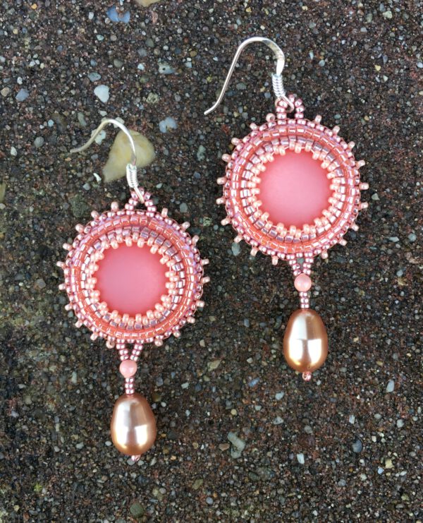 Oorbellen Swarovski Pearl Drops Peach