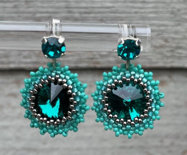 Oorbellen Simple Swarovski Studs Emerald