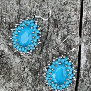Oorbellen Mini Bling Drops Aqua