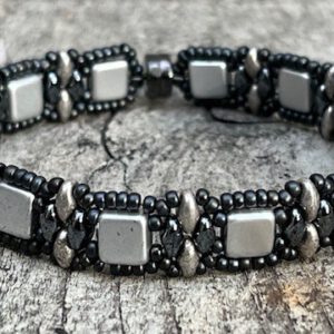 Armband Stacker Silver Grey