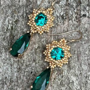 Oorbellen Frozen Small Emerald