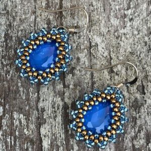 Oorbellen Mini Bling Drops Bright Blue