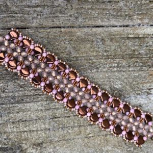 Armband Ginko Pink-Bronze
