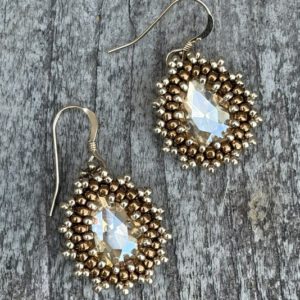 Oorbellen Mini Bling Drops Bronze-Gold