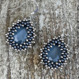 Oorbellen Mini Bling Drops Grey