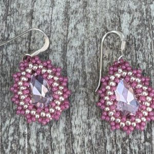 Oorbellen Mini Bling Drops Pink