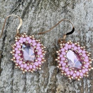 Oorbellen Mini Bling Drops Pink