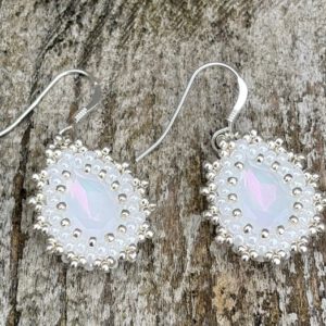 Oorbellen Mini Bling Drops White