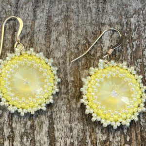Oorbellen Simple Swarovski Butter Yellow