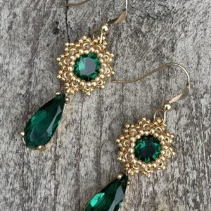 Oorbellen Frozen Small Emerald