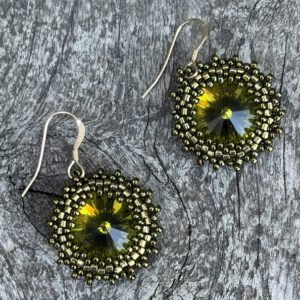 Oorbellen Simple Swarovski Olive