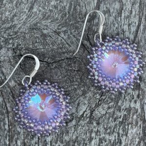 Oorbellen Simple Swarovski Lila