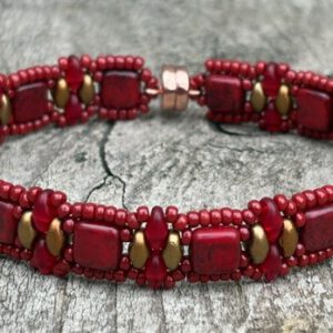 Armband Stacker Red