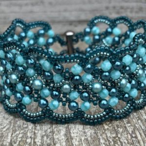 Armband Maroon Teal Turquoise